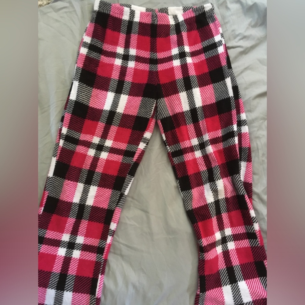 Secret Treasures Cozy Fleece Pajama Pants [S | Pink Plaid]